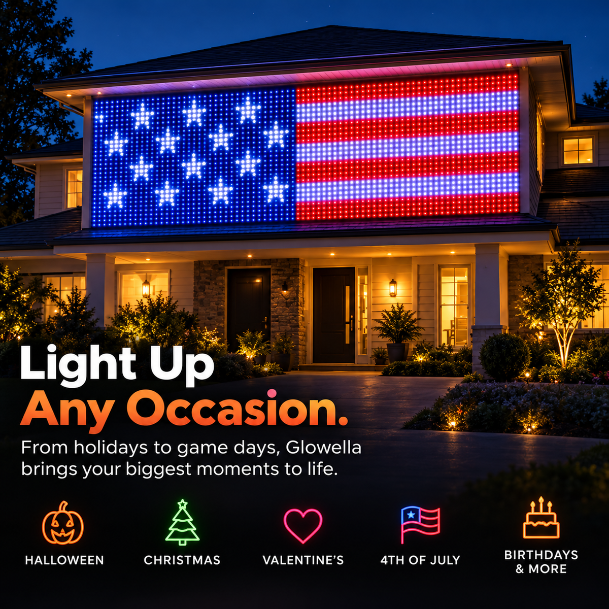 Glowella™ Christmas Smart Curtain Lights