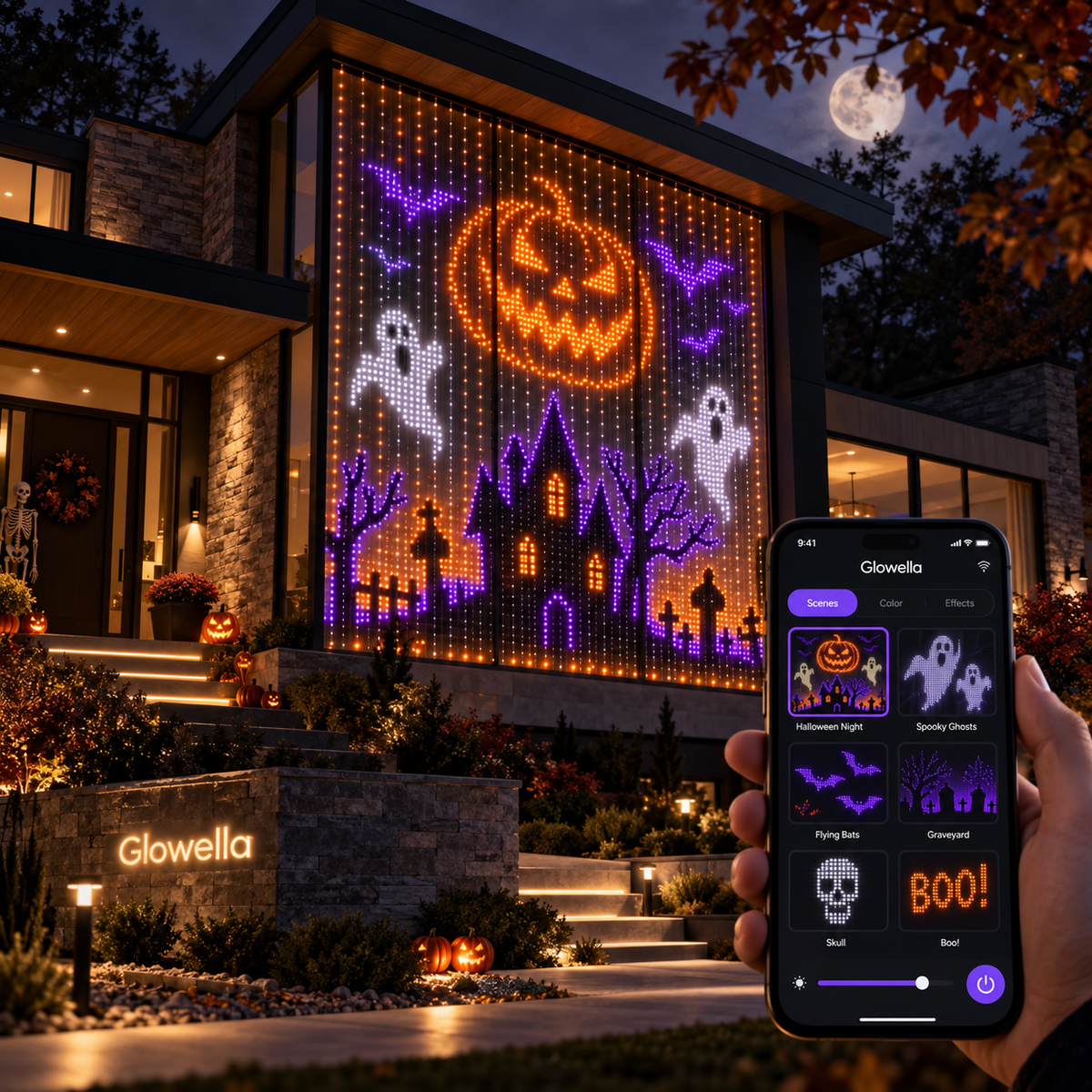 Glowella™ Christmas Smart Curtain Lights